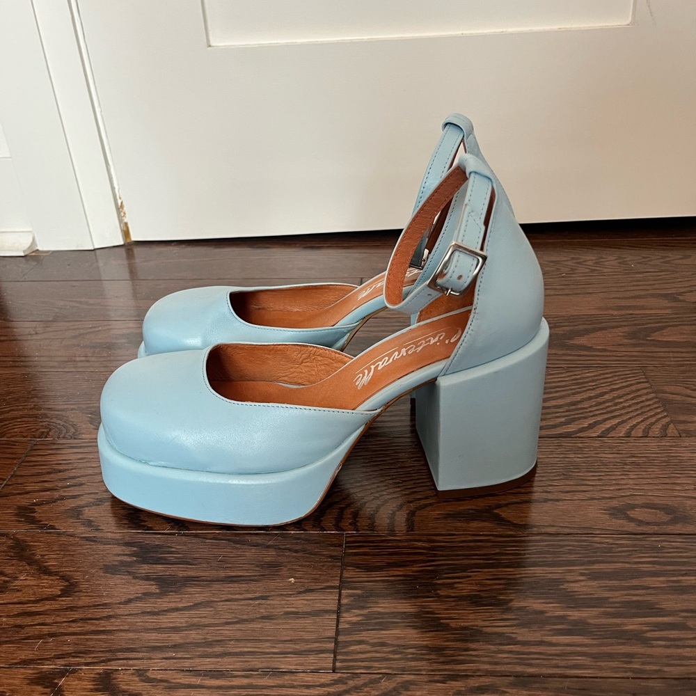 Women's Blue Platform Heels